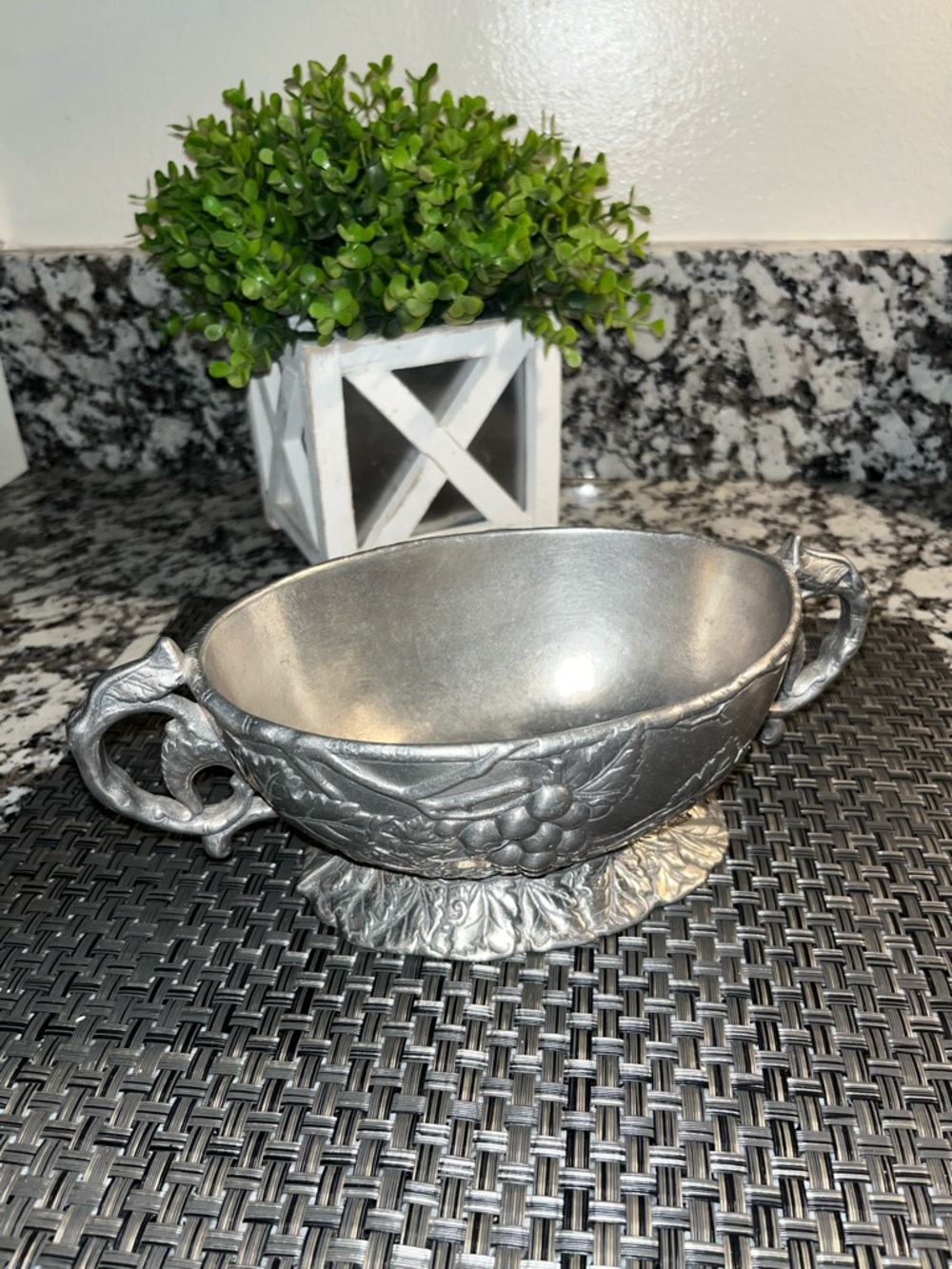 Vintage 1997 Arthur Court Grape Gravy Bowl  - Signed.